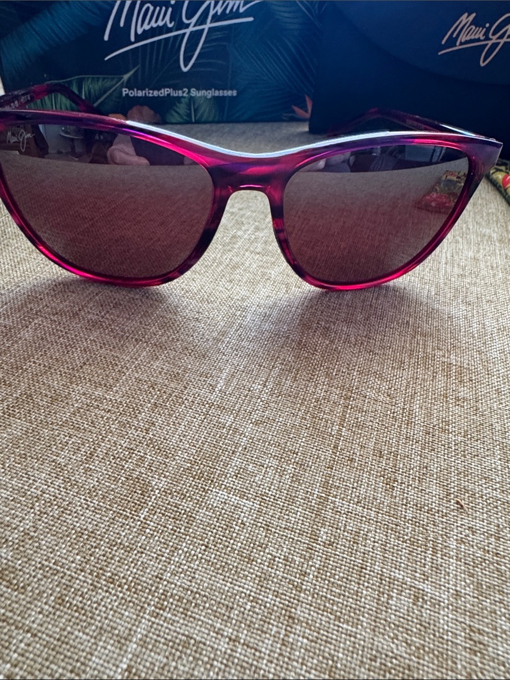 Maui Jim Sugar Cane MJ783-13B Polarized Sunglasses Lilac Sunset - Case Box Pouch - Picture 2 of 6